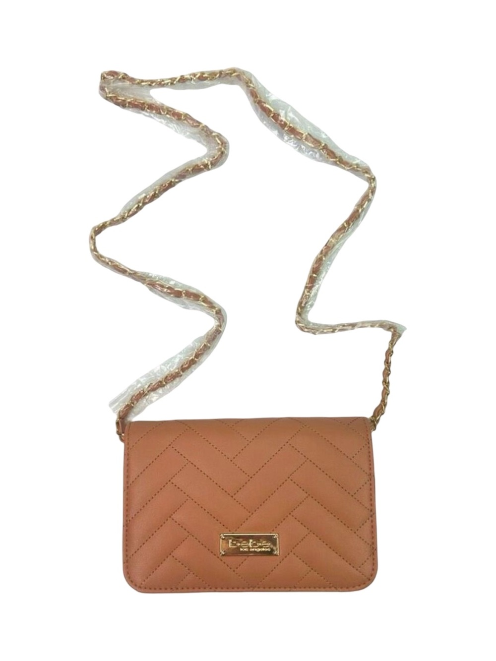 bebe Sophia Small Crossbody Bag - Dark Blush - 7.5” x 5” x 2”